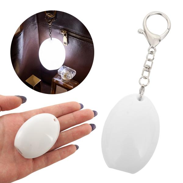 バッグチャーム 楕円 ライト バッグライト 光る オーバル LEDライト タッチセンサー キーホルダ...