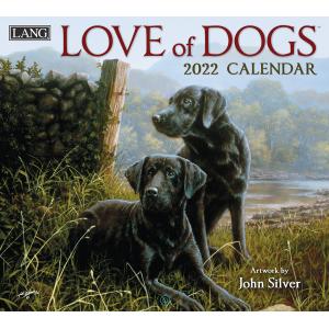 送料無料！2022年　ラング / LANG カレンダー　Love of Dogs   ラヴ・オブ・ ドッグ John Silver｜koyomi10