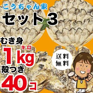 さこし産　殻付き・むき身セット3　坂越産