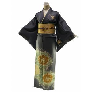 黒留袖 お仕立て・付属品一式・五つ紋入れ込み 金彩加工 大名行列 豪華