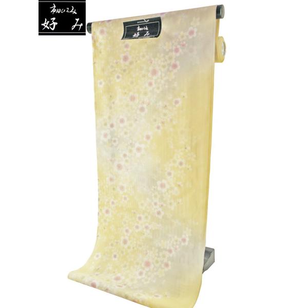 市田ひろみ 絽 ポリエステル 小紋 おしゃれ 着物 反物 bk-80