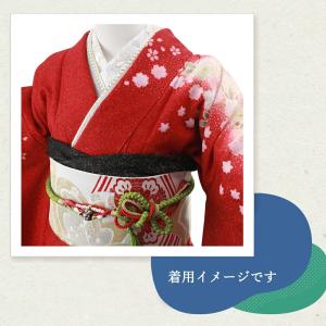 日本製 留袖 振袖用 正絹 帯揚げ 花 更紗柄...の詳細画像3