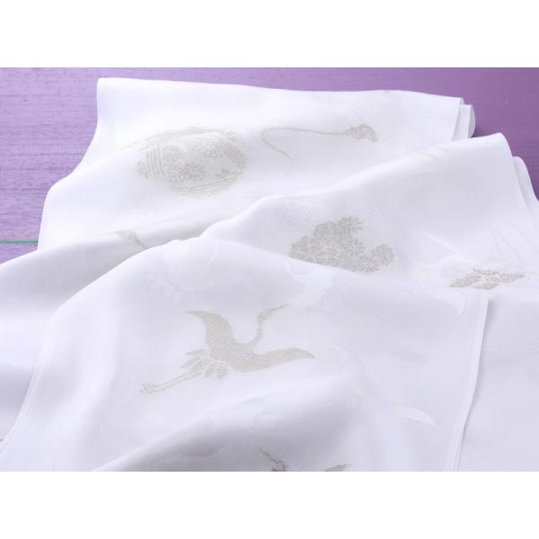 礼装用 縫取 留袖用  帯揚げ シックなゴールド 白地 単品 全3種 ak-417