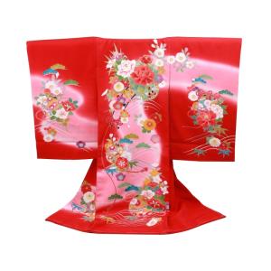 7歳用 フルセット 絵羽柄 四ッ身 着物 結び帯 大寸 箱せこセット