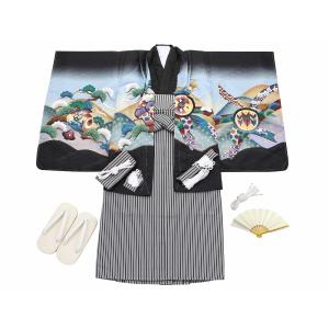 男児トータルセット アンサンブル＆袴 男の子用 祝着フルセット 5h-130