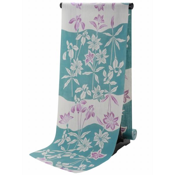 50%OFF 源氏物語 本染 綿麻 ブランド 浴衣 反物 高級  ge-36