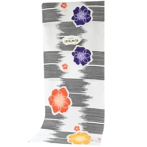 源氏物語 本染 綿 ブランド 浴衣 反物 高級 変わり織 若16