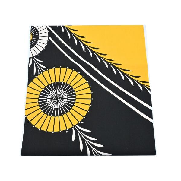 在庫処分品 お祭天国 きぬずれ 浴衣 反物 イエロー 綿 ma-84-j