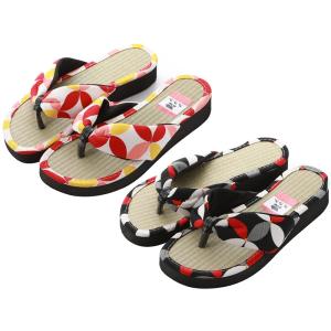 いぐさ サンダル 柄入り 草履 軽量 たたみ 草履 ソフト鼻緒