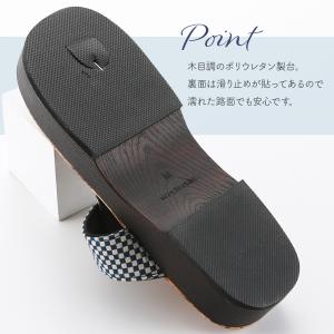 紳士用 サンダル型下駄 木目調 ソフトウレタン...の詳細画像2