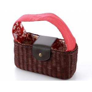 かごバッグ 籐かご 浴衣や夏のおしゃれに ブラウ...の商品画像