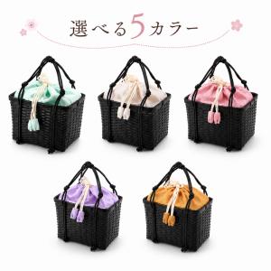 竹かご巾着 レディース 巾着バッグ 浴衣バッグ...の詳細画像2
