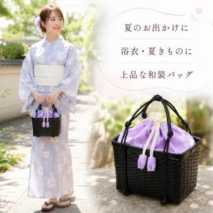 竹かご巾着 レディース 巾着バッグ 浴衣バッグ...の詳細画像3