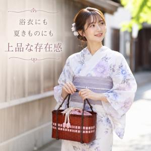 竹かご巾着 バッグ 浴衣 かごバッグ 巾着付き...の詳細画像2