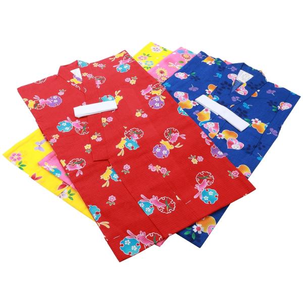 80〜100サイズ 子供 ゆかた 紅梅織 仕立て上がり浴衣 適応身長75-105cm 全15タイプ ...