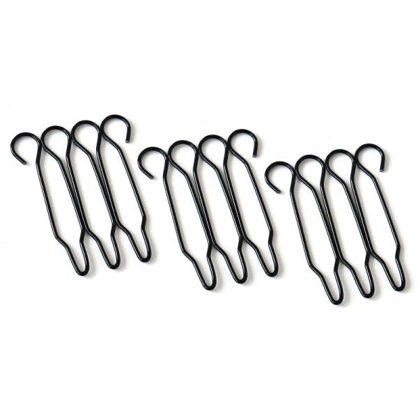 重ね衿用 衿止めピン コーム ブラック 3本セット cu-19