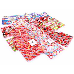 レトロ柄 ポリエステル 半衿 お洒落 ねじり梅 七宝 全6柄