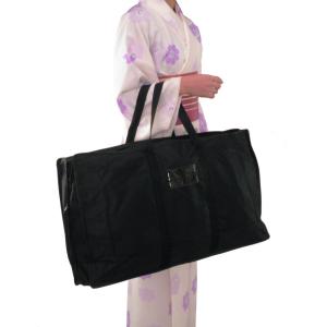 セール bai 不織布 着物バッグ 収納ケース 黒 マチ巾たっぷり