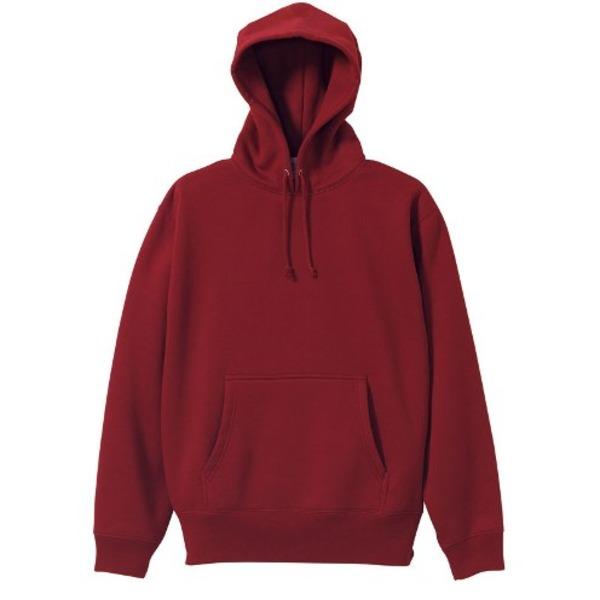 裏起毛 プル パーカー Mサイズ バーガンディー 綿混 10.0オンス ヘビーウェイト 裏起毛 保温...