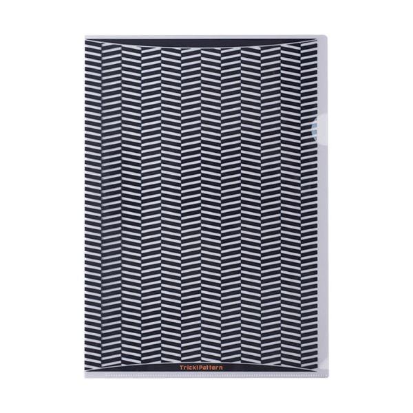 （まとめ）ヒサゴ トリック クリアフォルダ A4ブラック OP2447 1パック(10枚) 〔×3セ...