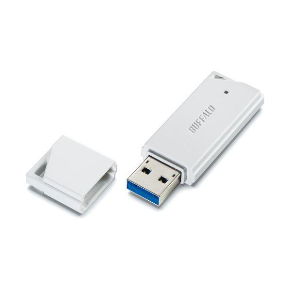 （まとめ） BUFFALO USBメモリ 32GB ホワイト RUF3-K32GB-WH〔×5セット...