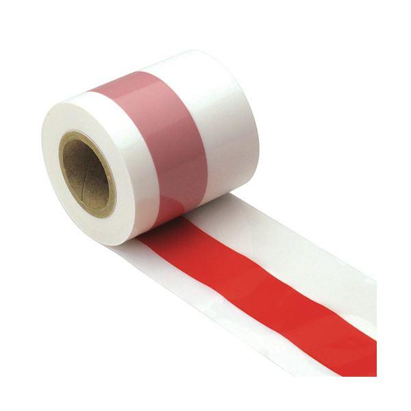（まとめ）ササガワ 紅白テープ 50m巻40-3081 1巻〔×5セット〕