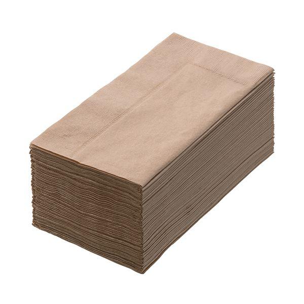 （まとめ）カラーナプキン 2PLY 8つ折ミルクティー 1パック（50枚）〔×10セット〕
