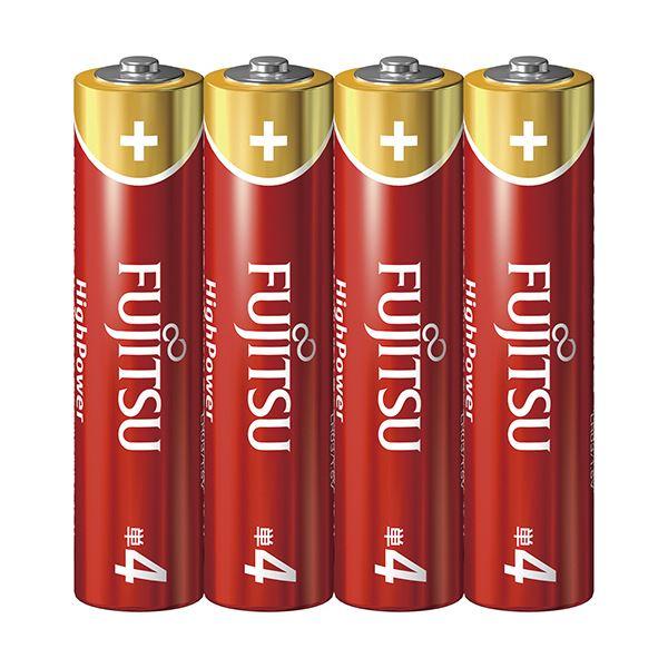 （まとめ）FDK 富士通 アルカリ乾電池ハイパワータイプ 単4形 LR03FH（4S） 1パック（4...