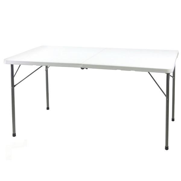 作業テーブル アウトドアテーブル 約幅154×奥行70×高さ74cm 折りたたみ 強化プラスチック天...