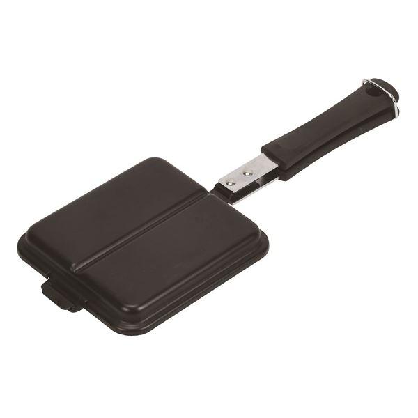 ホットサンドメーカー 調理器具 全長33.5cm 仕切付き ホットグリル IH対応鉄製 お手入れ簡単...