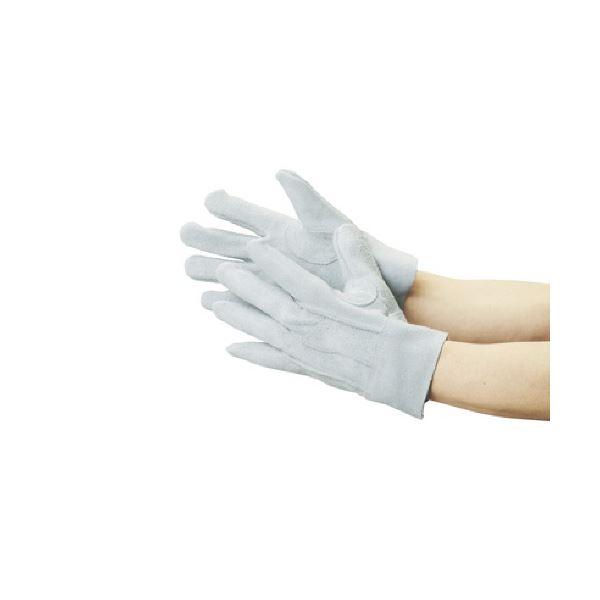 (まとめ) TRUSCO 牛床革手袋 フリーサイズ JK-1 1双 〔×5セット〕