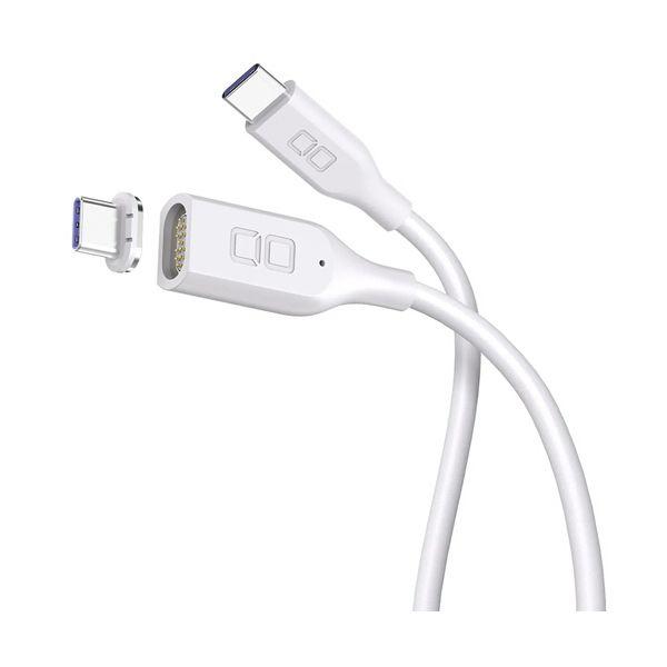 CIO マグネットシリコンケーブル CtoC 100W 1m ホワイト CIO-SLMG-CC1-W...