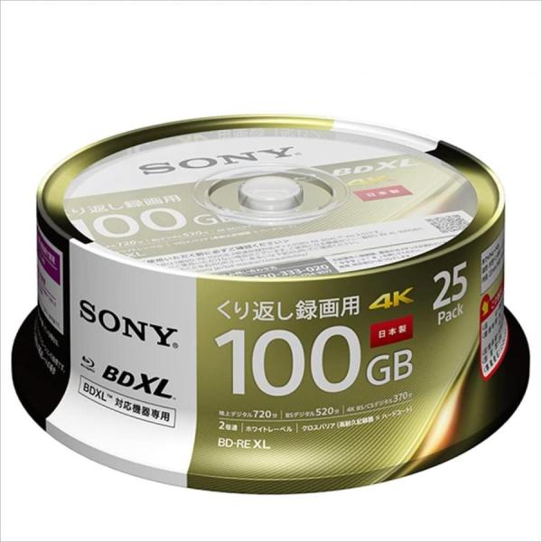 ソニー SONY 日本製 ブルーレイディスク BD-RE XL 100GB 25BNE3VEPP2 ...