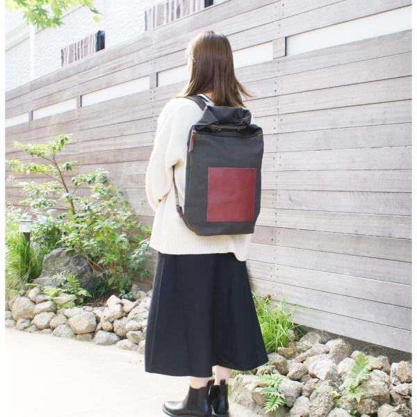 （レスデザイン／アルト）6号帆布ロールトップ・リュック　AMSB-5003