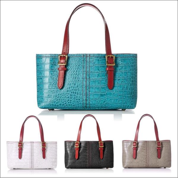 【APPLAUSE/アプローズ】SAFARI series 型押し　横型 クロコ レザー ワイド ト...