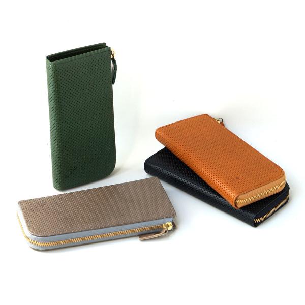 Folna(フォルナ) ヌメオイルシュリンク・パンチング 薄マチLファスナー長財布 fo-29938...