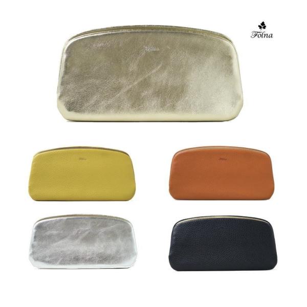 Folna（フォルナ）ロング天溝薄マチ・がま口長財布(牛革製・日本製）fo-2993866