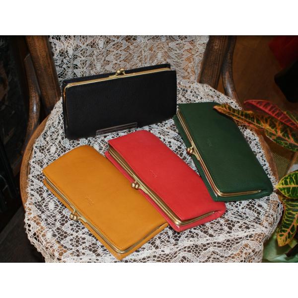 Folna(フォルナ)ソフトレザー・OLIVE NUME・ワイドポケット仕様・がま口長財布　(日本製...