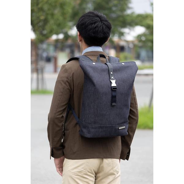 INNFITH デニム ロールトップバックパック リュック タウン 普段使い 通勤 通学 カジュアル...