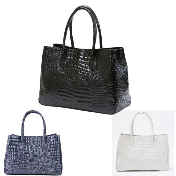 【rena-iris made in japan】【日本製】男女兼用ビジネス仕様・牛革エナメルクロコ...