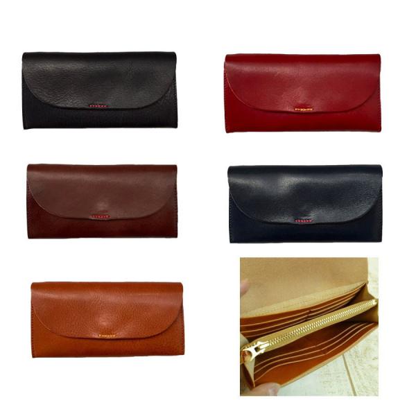 【日本製】【栃木レザー製】牛革　カブセタイプ長財布 　le-4603