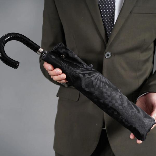 【紳士用・晴雨兼用傘】槙田商店　折りたたみ傘（日本製）甲州織 ビジネスシーンに寄り添った大人の晴雨傘...