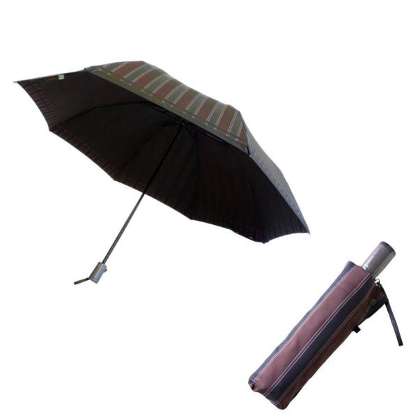 (Tie シリーズ)【紳士雨傘】槙田商店　折りたたみ傘（日本製）甲州織 ビジネスシーンに寄り添った大...