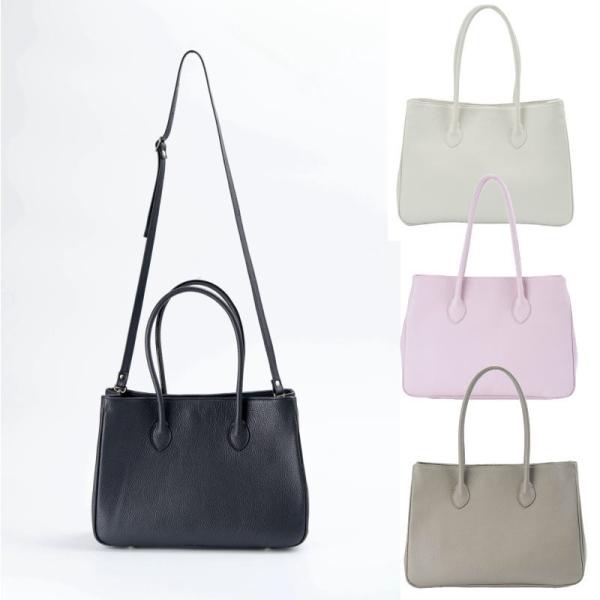 【rena-iris made in japan】【国産品】ソフトシュリンク革ショルダートートバッグ...
