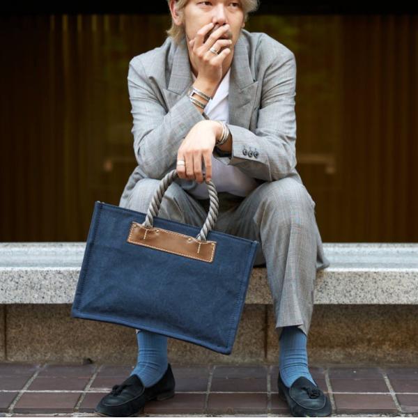 rena 豊岡(レナ　トヨオカ）cheviot(チェビオット） 【豊岡製】  漂流ロープハンドル・6...