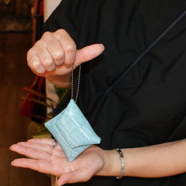 【日本製】12color・牛革（クロコ型押し）取り外し可能ストラップ付コインケース　STCO-01