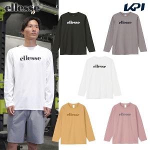 エレッセ Ellesse テニスウェア ユニセックス   High Gauge L/S Logo Tee 長袖Tシャツ EU124102 2024SS｜kpi24