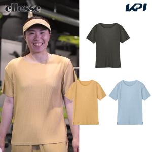 エレッセ Ellesse テニスウェア レディース play プレイプリーツショートスリーブティ 半袖Tシャツ EW024130 2024SS｜kpi24