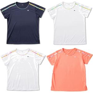 エレッセ Ellesse テニスウェア レディース ショルダープリントティー EW09130 2019SS｜kpi24