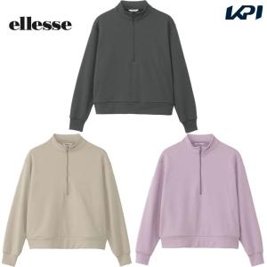 エレッセ Ellesse テニスウェア レディース   コンフォートハーフジップシャツ EW323322 2023FW｜kpi24